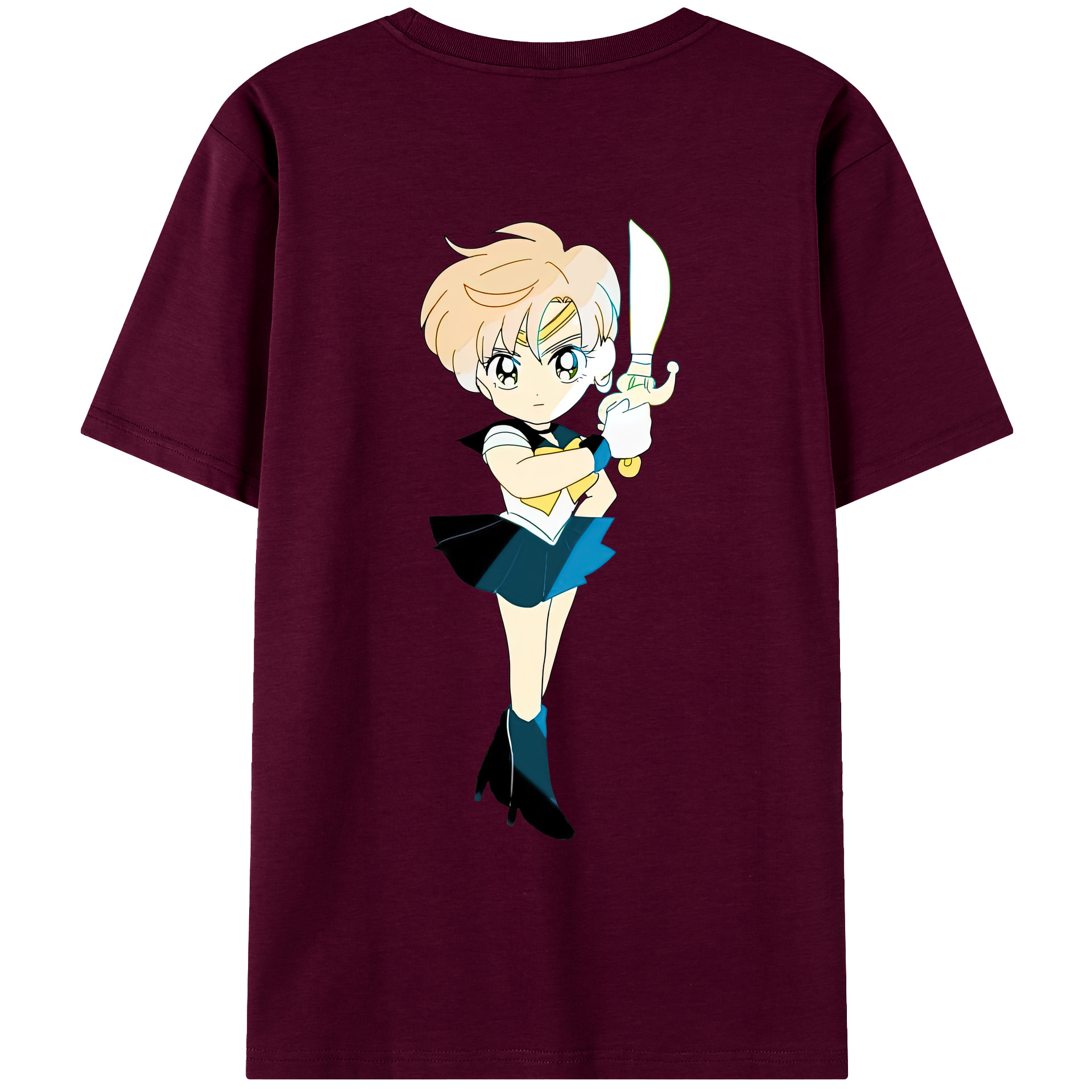 （画像用） 美少女戦士セーラームーン 天王はるか Sailor Moon Tenoh Haruka レディース半袖Tシャツ(バックプリント)